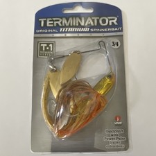 Terminator T-1 Titanium 3/4oz Spinnerbait Gold Orange BrownPumpkinseed Snap Back