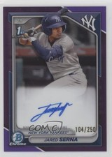 2024 Bowman Chrome Prospect Purple Refractor /250 Jared Serna #CPA-JS Auto 0hw6