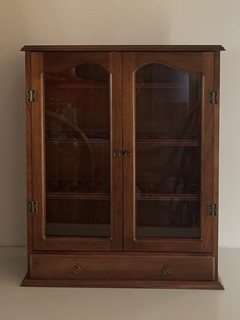 Vintage Decatur Industries Pipe Stand With Doors And Drawer Holds 24 Pipes