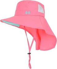 Kids Sun Hats UPF 50 Sun Protection Hat for Kids with Neck Flap Adjustable Larg