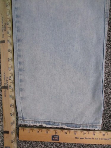 Circus NY Jeans Womens 31 Light Wash Blue Distressed Low Slouch Relaxed 35x29 - Picture 10 of 11