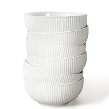 Cereal Bowls 26 OZ, Ceramic Soup Bowls For Kitchen, Embossment Bowls For Rice...