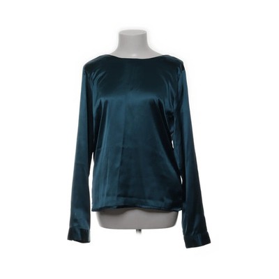 Rut & Circle, Wickelbluse, Größe: M, Blau, Einfarbig, Satin, Damen #tdE