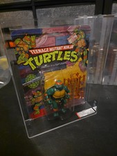 TMNT Series 1 - 10 Back Michaelangelo  Playmates 1988  AFA 75 Soft Head FC Flyer