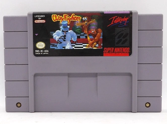 Clay Fighter SNES Super Nintendo - Cartucho Auténtico + Manual Solo Probado Foto 2 de 4