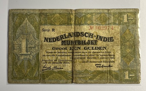 Indias Holandesas 1 florín 1919, 1920 muntbiljet Juego de dos buen estado - Imagen 10 de 17