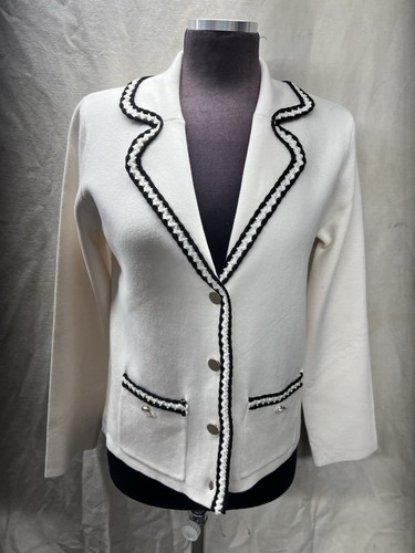 ANNE KLEIN CARDIGAN/SIZE M/RETAIL$119/IVORY /NEW WITH TAG