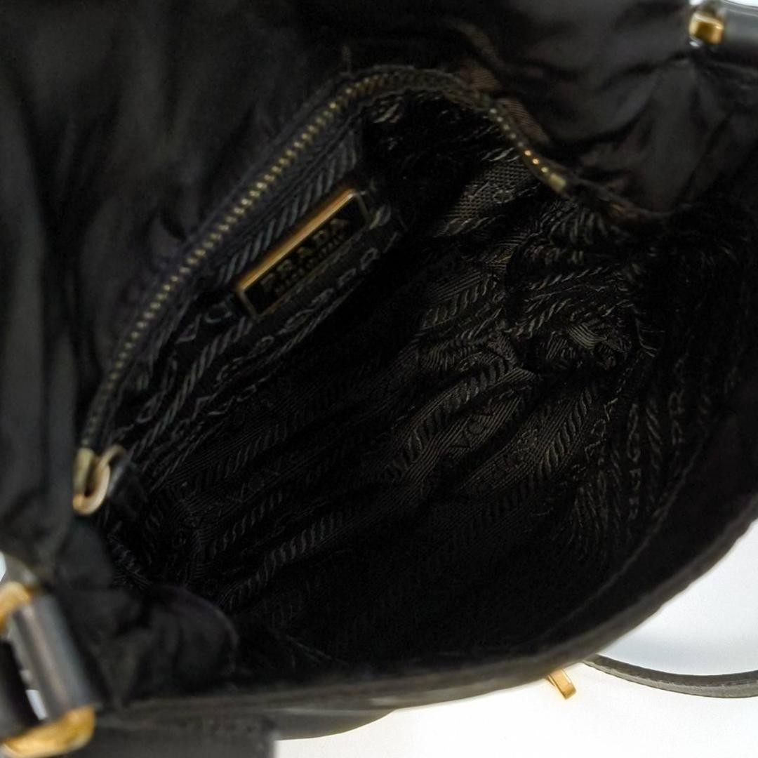 Rare PRADA Mini Shoulder Turn Lock Triangle Logo Nylon Leather Hardware Black thumbnail 10