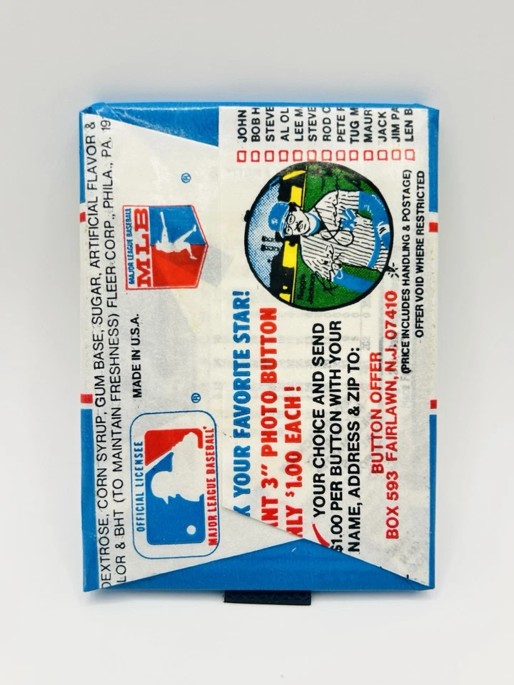 1981 Fleer Baseball Star Stickers Wax Pack TOM SEAVER Showing Back - Image 2 of 4