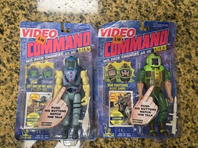 Sealed Video Command Action Figures - Stinger & Lizard - 1992 Toy Island