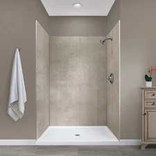 Miseno MSW784834 ReadySet 48" X 34" X 78" Five Panel Alcove - Sandstone