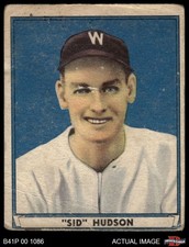 1941 Play Ball #46 Sid Hudson Senators 1 - POOR