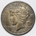 1935 $1 Peace Silver Dollar RAW - Great Details - Nice Overall Final Year Issue