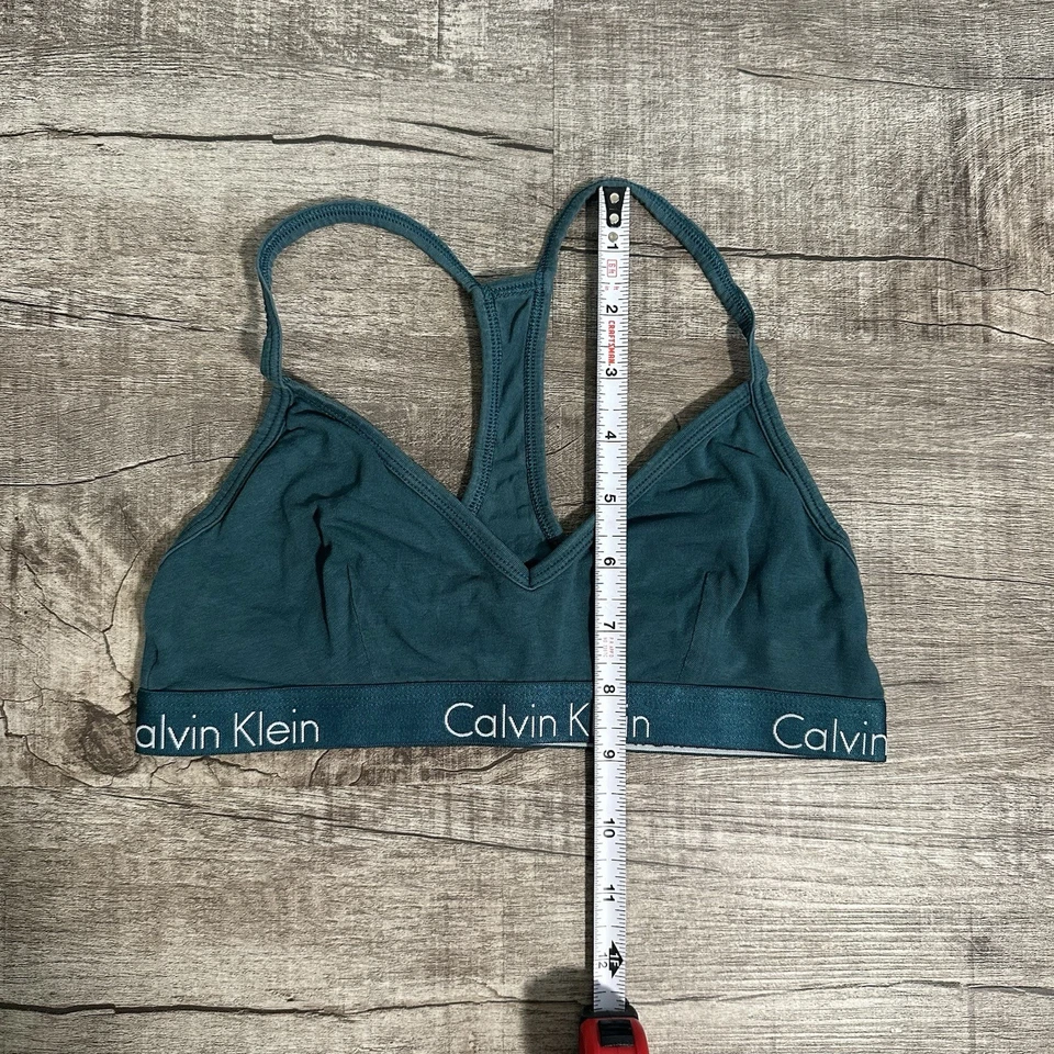 Sujetador Bralette Mujer Calvin Klein Motive Algodón Ligeramente Forrado M Verde Esmeralda Foto 3 de 4