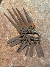 Set of 13 vintage rock climbing pitons  caribiner