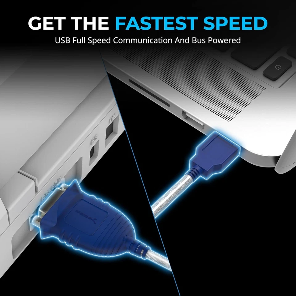 SABRENT USB 2.0 to Serial (9 Pin) DB 9 RS 232 Converter Cable, 2.5 FT  - Image 4 of 4