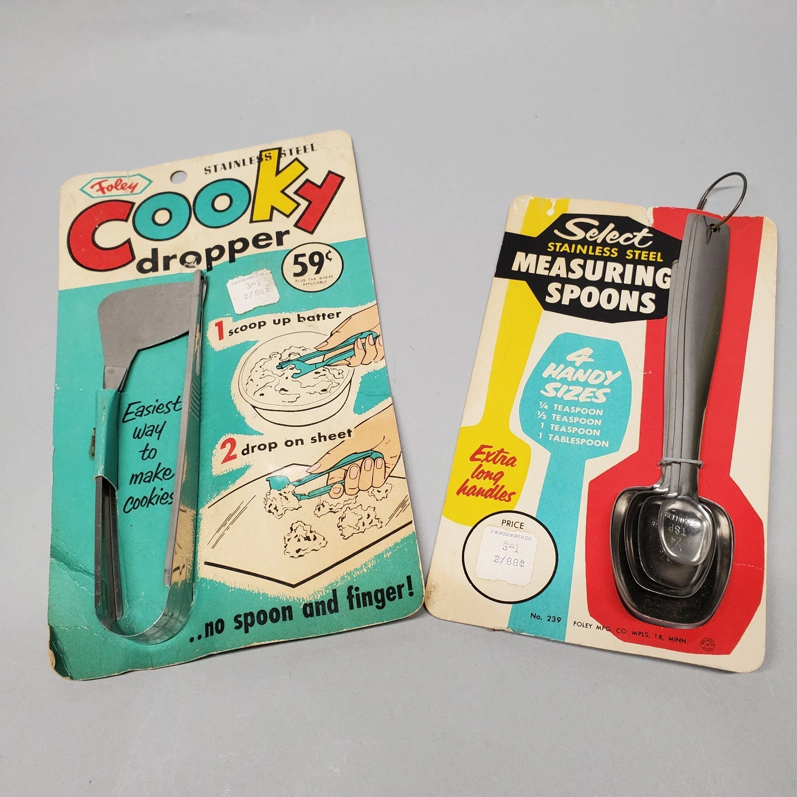 NEW Vintage Foley Stainless Steel Long Handle Measuring Spoons and Cooky Dropper
Opens in a new wind