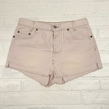 Levi's Jean Shorts x Re Done Womens 25 High Rise Faded Cut Off Jort Tag Fringe