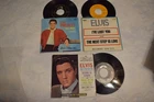 ELVIS PRESLEY-"LOT OF 3 ORIGINAL 45 RPM RECORDS WITH PICTURE SLEEVES"
