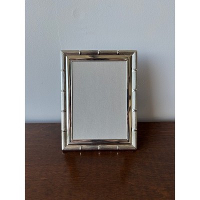 Philip Whitney Ltd Silver Plated Faux Bamboo Picture Frame 5x7 Tarnish Resistant