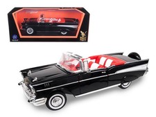 Road Signature 92108BLK 1/18 1957 Chevrolet Bel Air Convertible Black