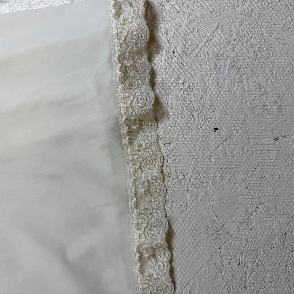 Vestido sin mangas Cabernet para mujer vintage con ribete de encaje crema talla 42 26 pulgadas de largo nailon Foto 3 de 4