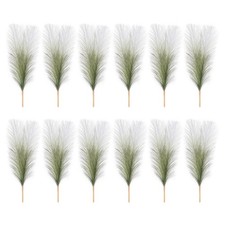 K&uuml;nstliches Pampasgras, 43,2 cm, Boho-Dekor, Farbverlauf, Dunkelgr&uuml;n, 12 St&uuml;ck