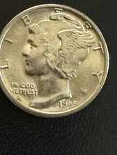 1945 D Mercury Dime BU Full Bands