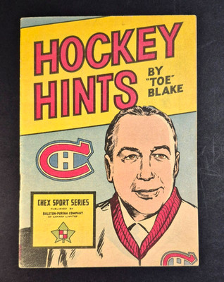 1963-64 MONTREAL CANADIENS TOE BLAKE CHEX HOCKEY TIPS BY HOCKEY HINTS  