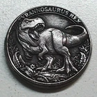 HOBO Tyrannosaurus Rex Dinosaur T-Rex Made From A REAL Buffalo Nickel SIGNED