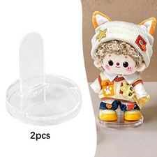 2 Pieces Clear Doll Stand Desktop Doll Holder for Plush Doll Action Figure