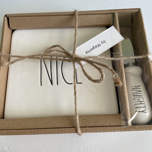 Rae Dunn Naughty & Nice Cheese Plate & Knife Set - by Magenta Artisan Collection - Picture 4 of 4