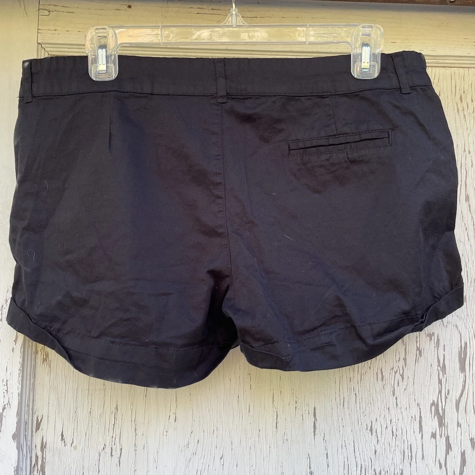 Pantalones cortos chinos de algodón con puños para mujer talla 10 azul y negro par (lote de dos) Foto 3 de 4