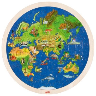 Einlegepuzzle Weltkugel Puzzle Motorik Spiel Kinder