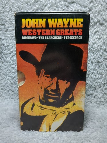 John Wayne Western Greats VHS 3-Pc Set Rio Bravo The Searchers Stagecoach - Picture 4 of 6