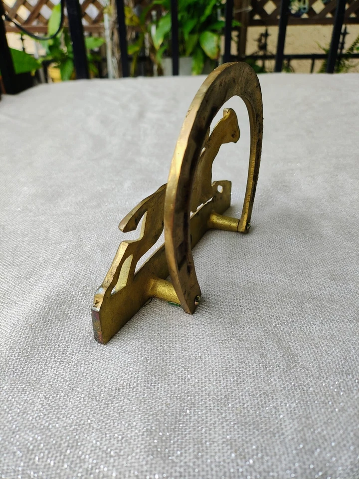 Brass Hermes Style Jockey on Horse Desk Letter Holder - Image 3 of 4