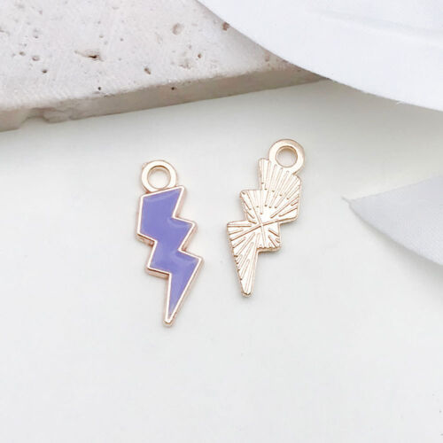 10pcs Purple Charms Enamel Pendant For Jewelry Making Handmade Necklace Bracelet - Picture 16 of 36