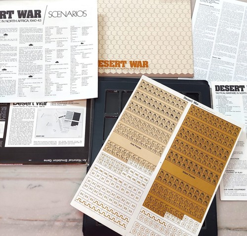 NUEVO JUEGO DE GUERRA TÁCTICA SPI 1973 DESERT WAR SIN PERFORAR, COMPLETO, PAQUETE PLANO/BANDEJA - Imagen 3 de 14