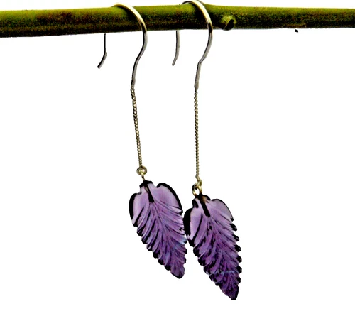 Beautiful 925 Starling Silver Amethyst, Stone Elegant Earrings For Women
