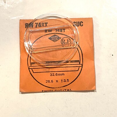 Uhrenglas SUC RW 748T - SWISS DIGITAL - 28,8x13,5 [NOS] (Watch crystal)