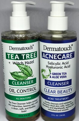 Dermatouch Duo Set Tea Tree/Acne Care Oil Control Cleansers 8fl oz 