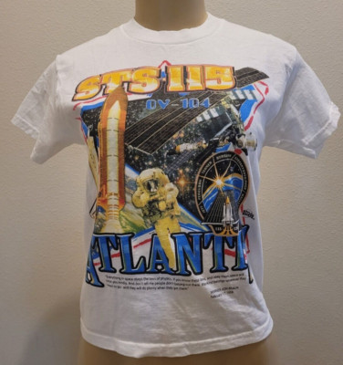 YOUTH NASA SPACE SHUTTLE ATLANTIS ASTRONAUT T-SHIRT STS-115  * SMALL 6-8  *
