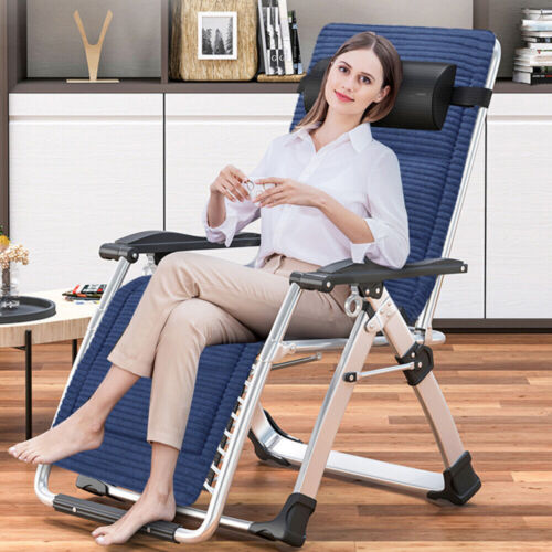 H&ZT Zero Gravity Chair Folding Reclining Camping Chair Portable Patio Chairs - Picture 5 of 7