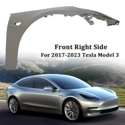 New Fender For 2017-2023 Tesla Model 3 Primed Steel 1081400E0D Front Right Side