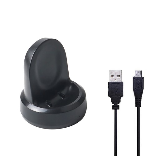 Wireless Charger Dock Holder With Cable For Galaxy Smart Watch Gear S2 S3 R800 G - Photo 3 sur 14