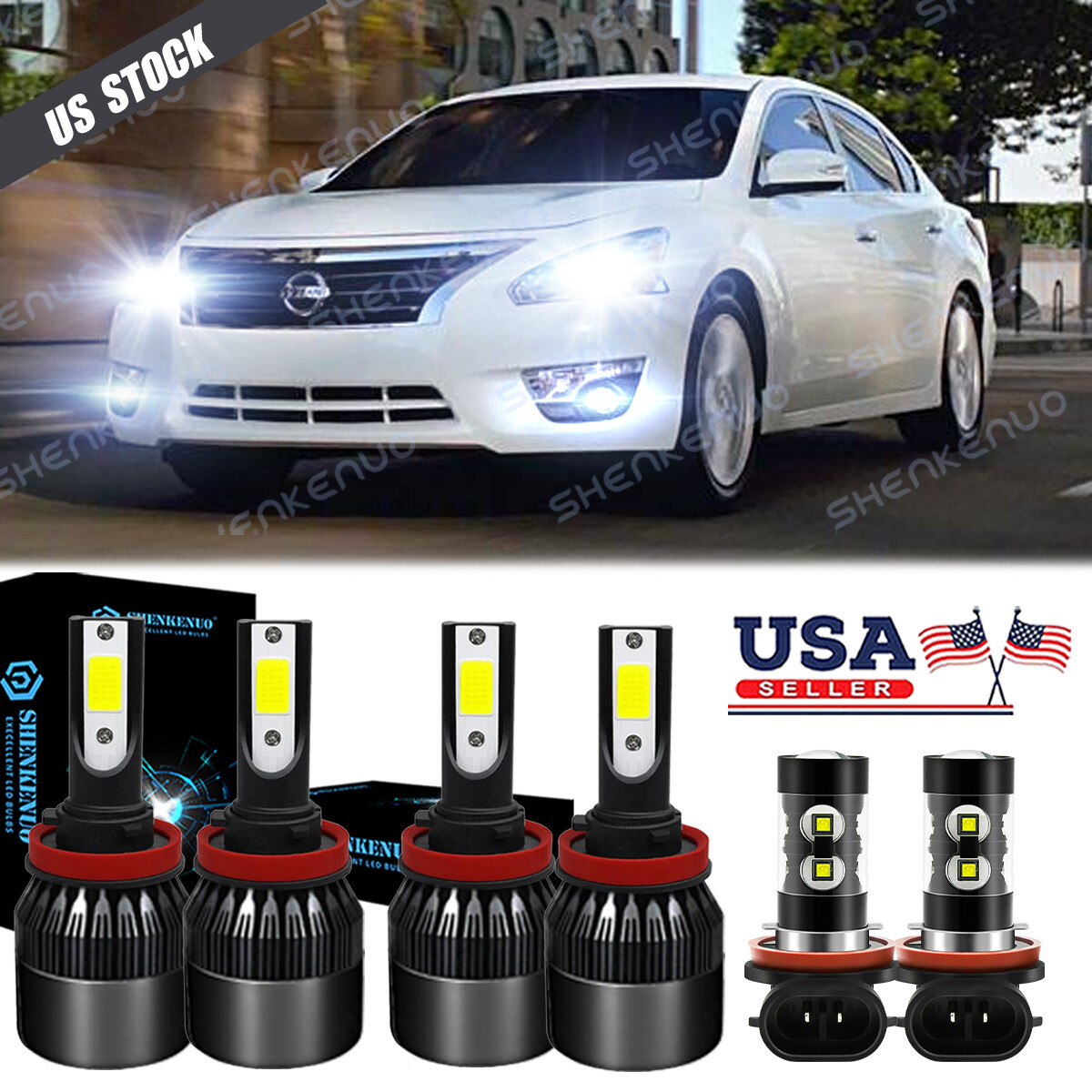 For Nissan Altima 2009-2014 2015-2016 faro LED alto bajo + Kit de
