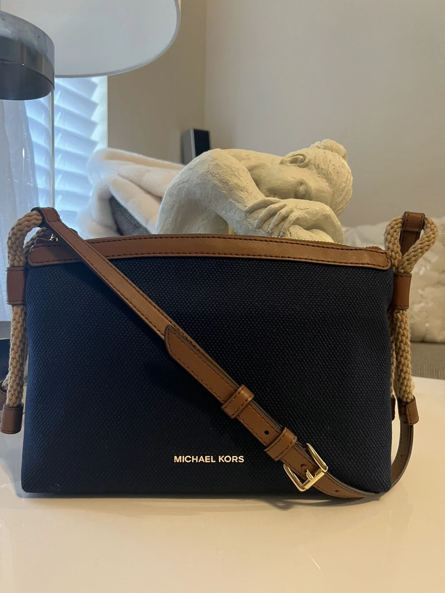 Michael Kors Talia Medium Top Zip Crossbody Color Navy Multi NWT