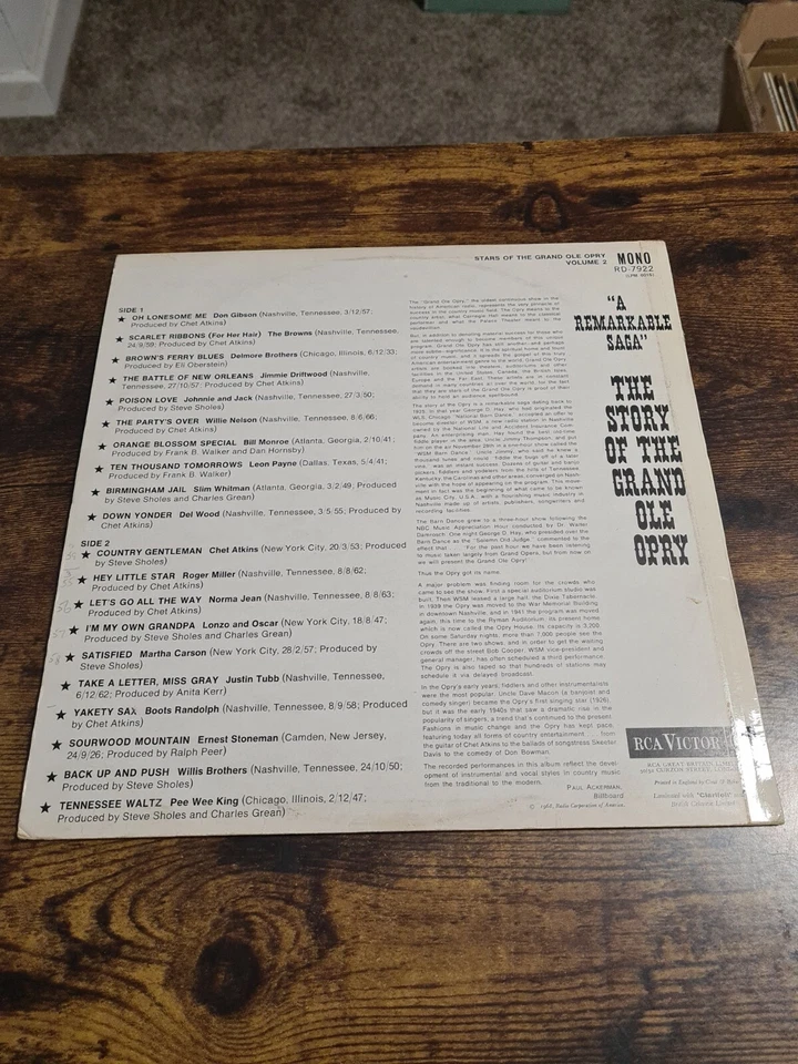 The Stars of the Grand Ole Opry Volume 2 - RD-7922 - Stereo - UK - 1968 - EX - Image 2 of 4