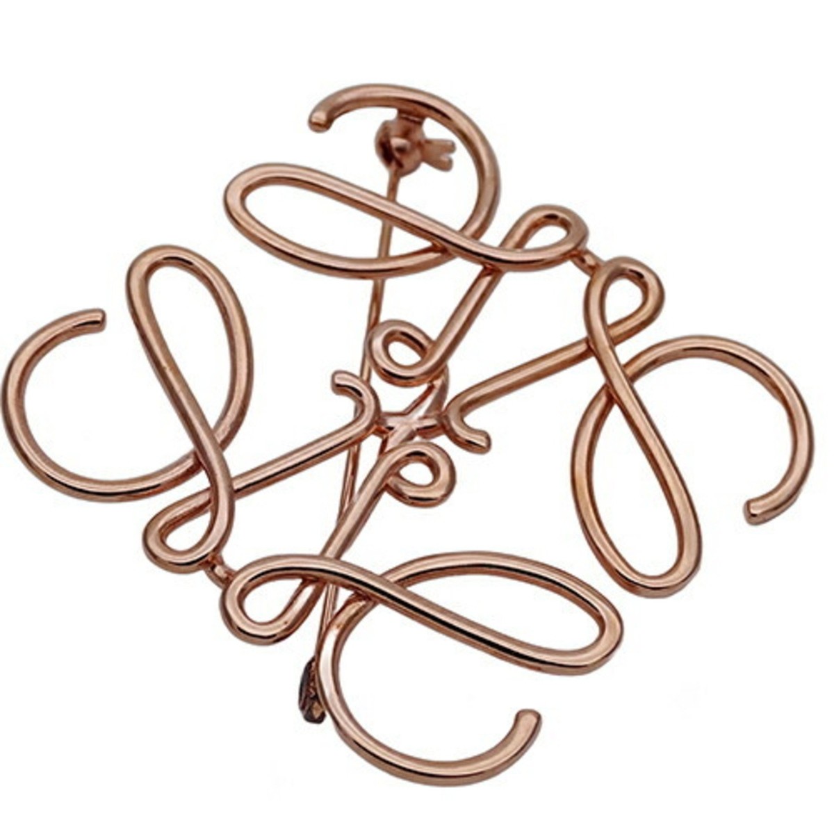 LOEWE Brooch for Women Anagram Pink Gold GZl13cnr | eBay