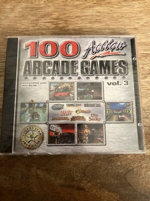 100 Arcade Games Vol .3 Video Game Pc Cd-ROM T-Teen (Sealed)